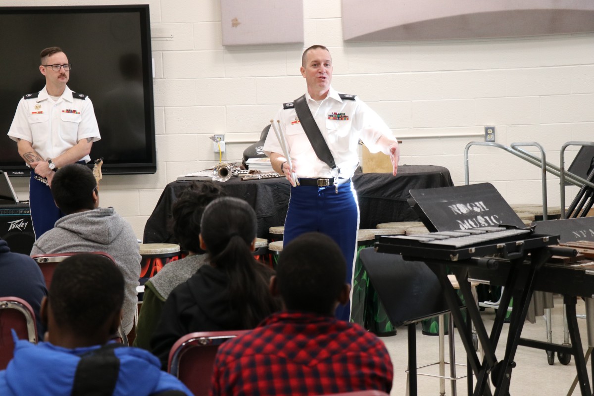 #TBT West Point Band Hellcats Play for Heritage Middle School Scholars- News - NECSD
